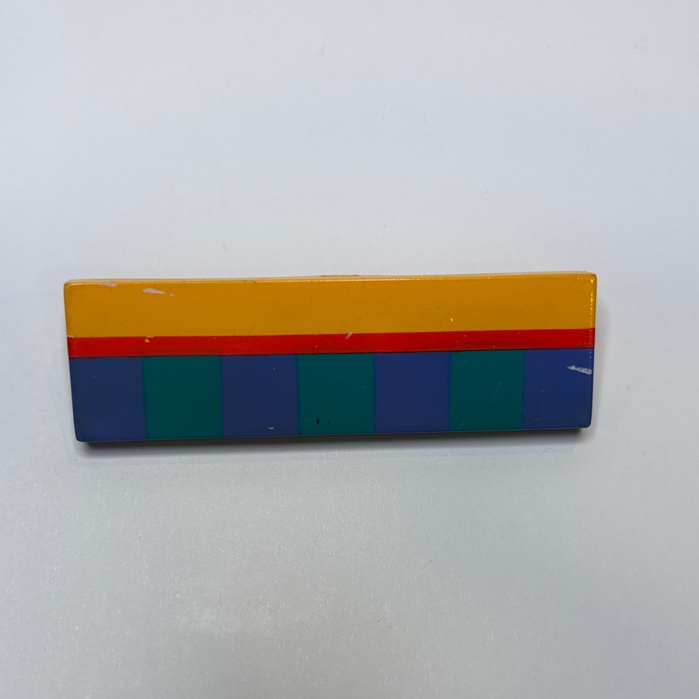 Colorful Vintage Rectangular Brooch